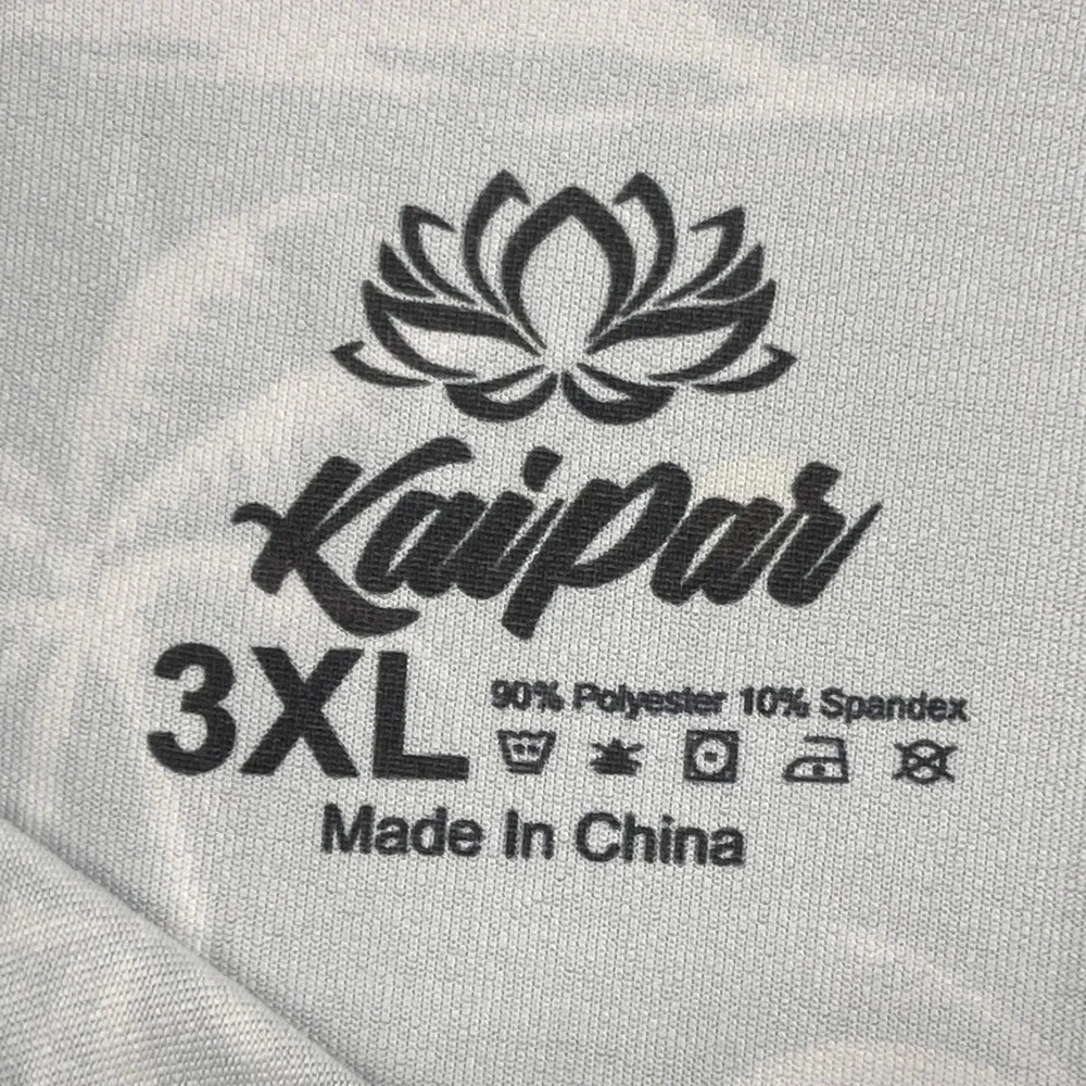 Kaipar Mens 3XL Navy Blue Tropical Palm Tree Sailboat Short Sleeve Polo Shirt - Picture 4 of 5